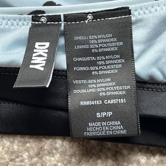 DKNY SWIM sz S Grey Cheetah Print Bralette 1" straps removeable padded cups - Picture 10 of 10